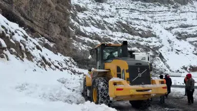 Araçlar kara gömüldü... Şırnak’ta kapanan yolları açmak için ekipler seferber oldu!