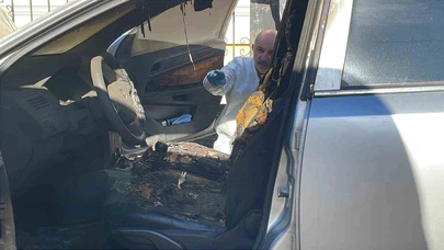 Gecenin izi sabah ortaya çıktı: Karaman'da otomobilin içi ateşe verildi!