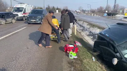 Kontrolden çıkan cip su kanalına savruldu: Taşköprü yolunda feci çarpışma!