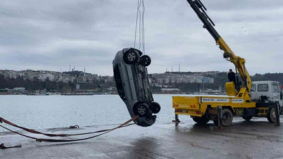 Direksiyon hakimiyetini kaybetti, aracı denize uçtu: Şile Limanı'nda kaza!
