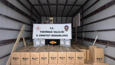 Tekirdağ’da kaçak ürünlere dev baskın… Etil alkolden makarona binlerce ürün!
