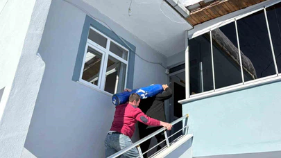 Kar engeline rağmen hayat taşıdılar: Terme'de KOAH hastasına oksijen desteği!