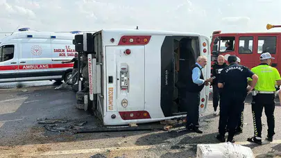 Yolcu midibüsü şarampole devrildi: 1’i ağır 17 yaralı için ekipler seferber oldu
