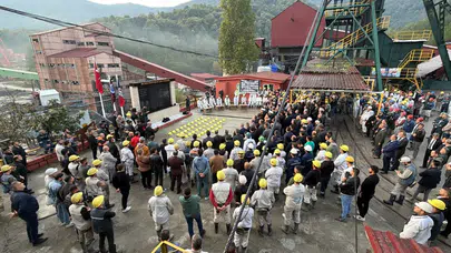 Amasra'da 43 maden şehidi için duygusal anma töreni
