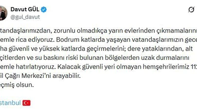 İstanbul Valisi Gül'den vatandaşlara uyarı