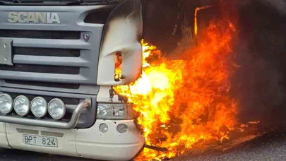 Tanker cayır cayır... Ankara yolunda korku filmlerini aratmayan anlar!