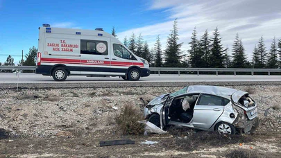 Karaman’da feci savruluş! 40 metre sürüklendi, şarampole inişi sert oldu...