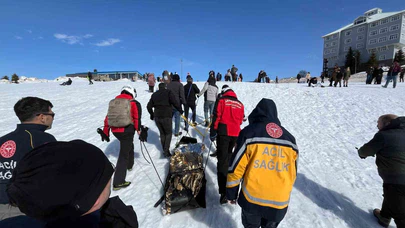 Uludağ’da film gibi kurtarma... Kızak sevinci dere yatağında kabusa döndü!