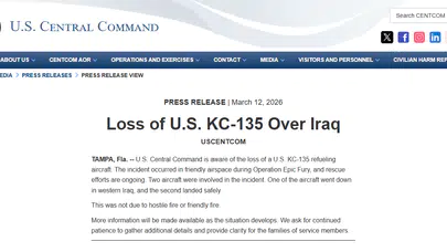 ABD uçağı Irak'ta düştü! İşte ilk açıklama