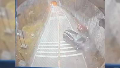 Karabük’teki feci kaza güvenlik kamerasına yansıdı