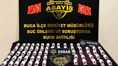 Buca’da zehir tacirlerine geçit yok: Adresine yapılan baskınla yakayı ele verdi