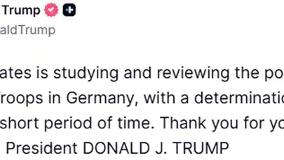 Trump'tan Berlin'e sert mesaj: Almanya'daki askerlerimizi çekebiliriz