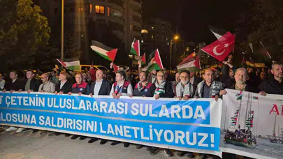 Ankara’da Sumud Filosu’na yapılan saldırıya sert tepki: ABD Büyükelçiliği önünde vicdan nöbeti
