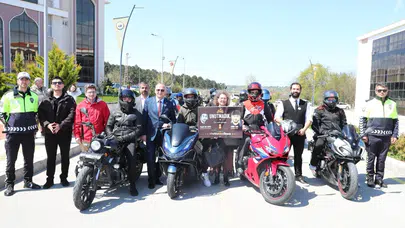 Sinop’ta acı dolu bir anı: Motosiklet kazalarına karşı "1 Saniye, 1 Hayat" seferberliği