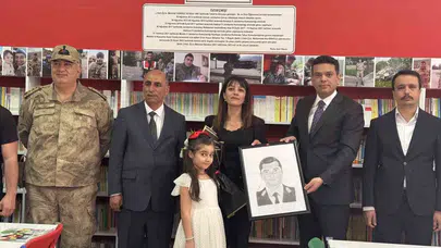 Silah arkadaşları unutmadı: Şehit Astsubay Mehmet Gündüz’ün ismi kütüphanede ölümsüzleşti