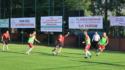 Beyaz önlükler yeşil sahaya indi: Sağlık çalışanları şampiyonluk için ter dökecek