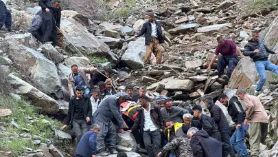 Pancar toplamak için çıktığı kayalıklarda kabusu yaşadı: Köylüler seferber oldu