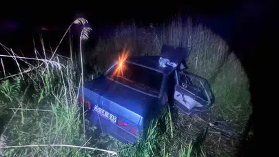 Manisa’da feci kaza: Kanala uçan otomobilden acı haber geldi