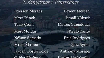 Fenerbahçe'de Konyaspor mesaisi: Yıldızlar topluluğunda 3 eksik var