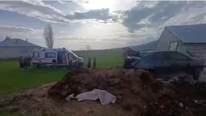 Van'da korkutan kaza: Kontrolden çıkan otomobil samanlığa daldı