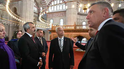 Bulgar Bakan Edirne'de mest oldu: Selimiye'nin manevi iklimi heyeti büyüledi