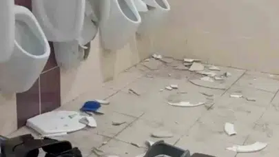 Skorun faturası tesislere kesildi: Deplasman tribününde büyük yıkım