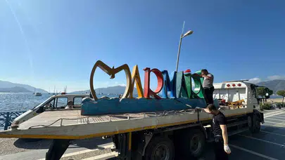 Marmaris'in simgesi bakıma alındı: O meşhur yazı yaza hazırlanıyor