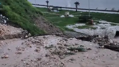 Cizre’de kabus dolu saatler: Heyelan yolları yuttu, vatandaşlar araçlarında mahsur kaldı