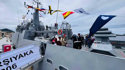Denizciler çocuklarla buluştu: Bodrum’da 23 Nisan coşkusu güvertede yaşandı