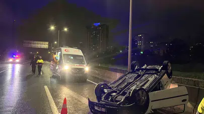 Direksiyon başında faciaya davetiye çıkardı: 2.97 promil alkollü sürücü takla attı