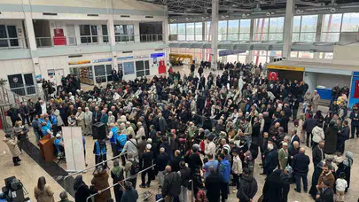 Erzurum'dan kutsal topraklara son veda: Gözyaşları ve dualarla uğurlandılar