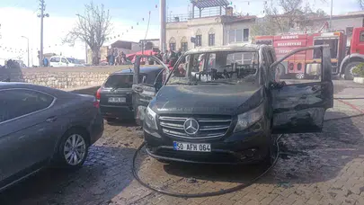 Avanos’ta korku dolu anlar: Seyir halindeki araç bir anda alev topuna döndü