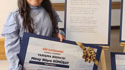 Küçük şairden büyük başarı: Su tasarrufunu dizelere döktü, Türkiye birincisi oldu