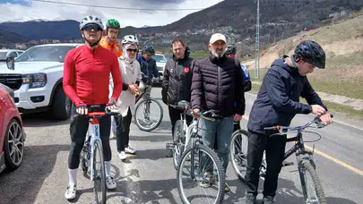 Pedallar turizm için döndü: Ardahan’ın doğasında renkli buluşma