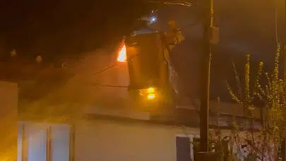 Bolu’da akşam saatlerinde korku dolu anlar: 2 katlı evin bacası alevlere teslim oldu