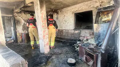 Afşin'de korku dolu anlar: Müstakil ev küle döndü, 4 kişi hastanelik oldu