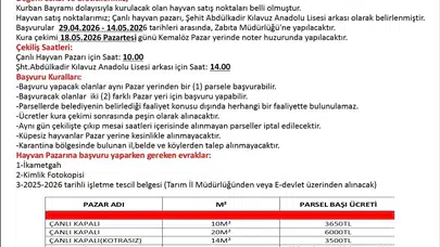 Uşak’ta bayram hazırlığı: Kurban satış noktaları için geri sayım başladı