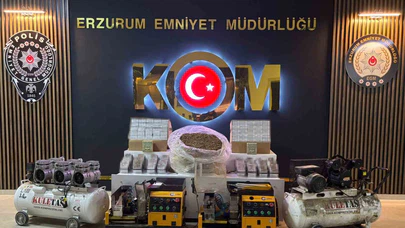 Depoyu sigara imalathanesine dönüştürdüler, polis baskın yapınca yakayı ele verdiler