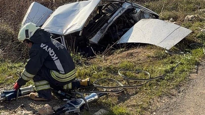 Kontrolden çıkan otomobil şarampole yuvarlandı: 2 yaralı