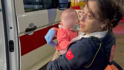 Samsun’da ev yangını: Anne ve 6 aylık bebeği hastanelik oldu