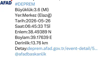 Elazığ güne sarsıntıyla uyandı: AFAD'dan ilk açıklama geldi