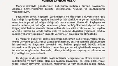 Ankara Valisi Canbolat’tan bayram çağrısı: Kırgınlıkları bitirelim, gönüllere dokunalım
