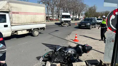 Elazığ trafiğinde korkutan kaza: Motosikletli sürücü hastanelik oldu