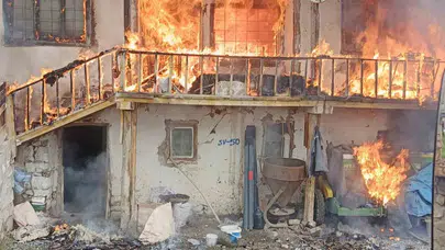 Kış soğukları yerini endişeye bıraktı: Bir ailenin yuvası küle döndü