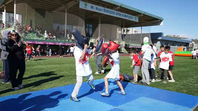 Şehitkamil’de minikler için bayram havası: Spor ve eğlence bir araya geldi