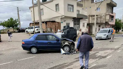 Midyat yolunda korkutan kaza: Motosiklet sürücüsü hastanelik oldu