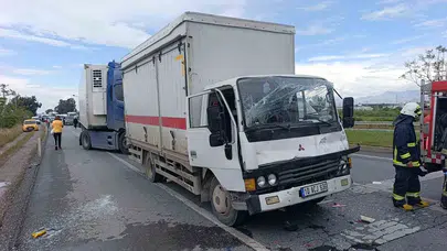 D-400 kara yolunda dehşet anları: Kırmızı ışık kurbanı oldular