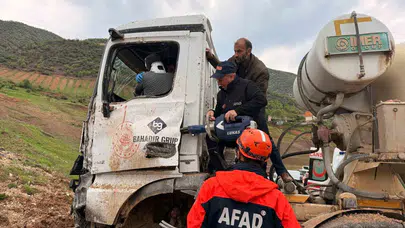 Eruh’ta korku dolu anlar: Beton mikseri yoldan çıktı, sürücü hurdaya dönen araçta mahsur kaldı