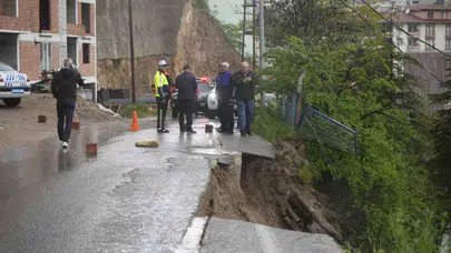 Gümüşhane’de korkutan çökme: Ana arter trafiğe kapatıldı