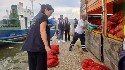 Denizlerin talanına geçit yok: İzmir’de 7 tonluk kaçak operasyonu